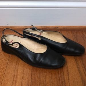 Thierry Rabotin Black Slingbacks